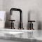 Kingston Brass KS142RKXNB Widespread Bathroom Faucet with Push Pop-Up, Naples Bronze KS142RKXNB - alternate 2